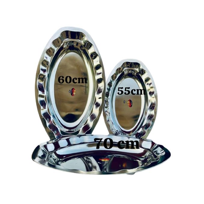03 Plats En Acier Inoxydable 55cm 60cm 70cm 03 Plats En Acier Inoxydable 55cm 60cm 70cm