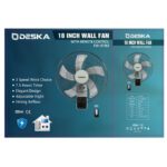 2 Ventilateurs muraux avec 4 télécommande 18 Pouces - Noir