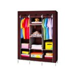 Armoire de rangement Penderie en Tissu - Marron