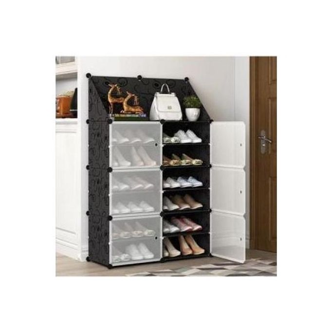 Armoire Etagère à Chaussures Modulable - DIY 6 Cubes en 2 avec porte sac Armoire Etagère à Chaussures Modulable - DIY 6 Cubes en 2 avec porte sac