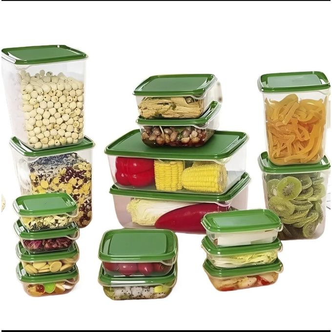 Bols de conservation plastique pour les aliments_17pieces. Bols de conservation plastique pour les aliments_17pieces.