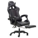 Chaise de jeu ergonomique rotatif pour PC Gamer avec repose-pieds,chaise de jeu