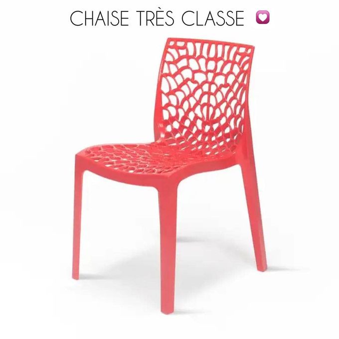 Chaise empilable en plastique - idéal pour votre maison - Rose Chaise empilable en plastique - idéal pour votre maison - Rose