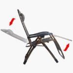 Chaise longue pliante de relaxation solide et confortable