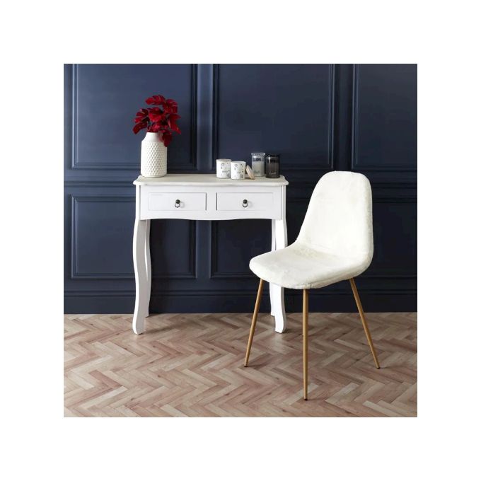 Chaises Imitation Fourrure Aurea Blanche Chaises Imitation Fourrure Aurea Blanche
