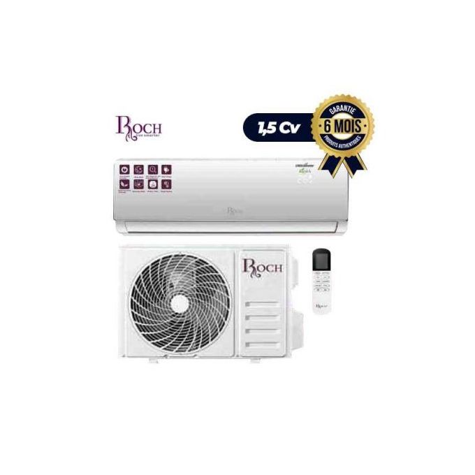 Climatiseur ROCH- 1.5 CV - 12000 BTU - Gaz R410a - 12 mois garantie Climatiseur ROCH- 1.5 CV - 12000 BTU - Gaz R410a - 12 mois garantie