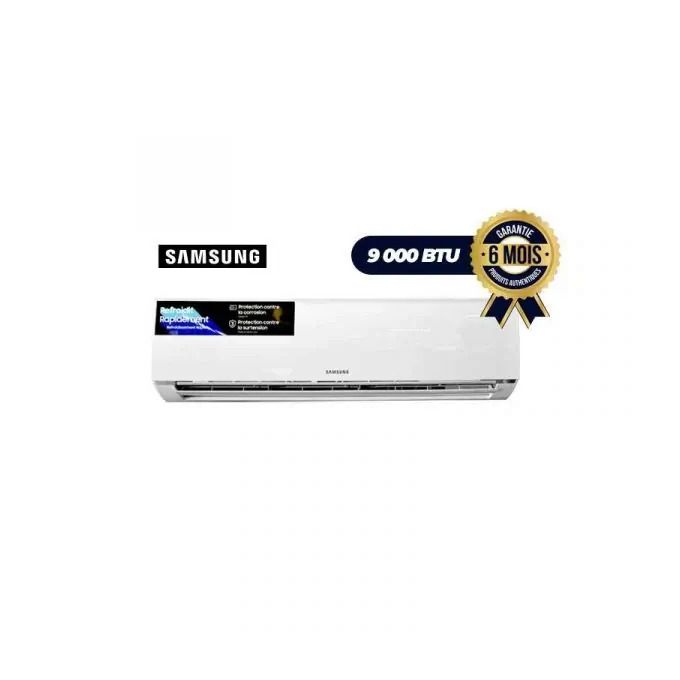 Climatiseur Split SAMSUNG - R410A - 9000 BTU - 1.25 Cv - Blanc - 12 Mois Climatiseur Split SAMSUNG - R410A - 9000 BTU - 1.25 Cv - Blanc - 12 Mois