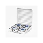 Cuisinière à Gaz Portable à Quatre Brûleurs, Cuisinière à Gaz De Camping, Facile à Nettoyer - Blanc