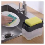 Distributeur automatique eponge de cuisine,bouteille pour liquide support manuel