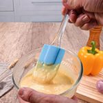 Ensemble ustensiles de pinceau et spatule en silicone Rouge