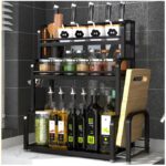 Etagère de Rangement 3niveaux égouttoir - Noir