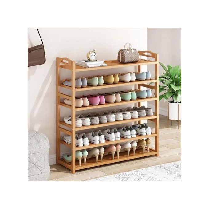 Étagère de Rangement de Chaussures en bambou-24paires Étagère de Rangement de Chaussures en bambou-24paires