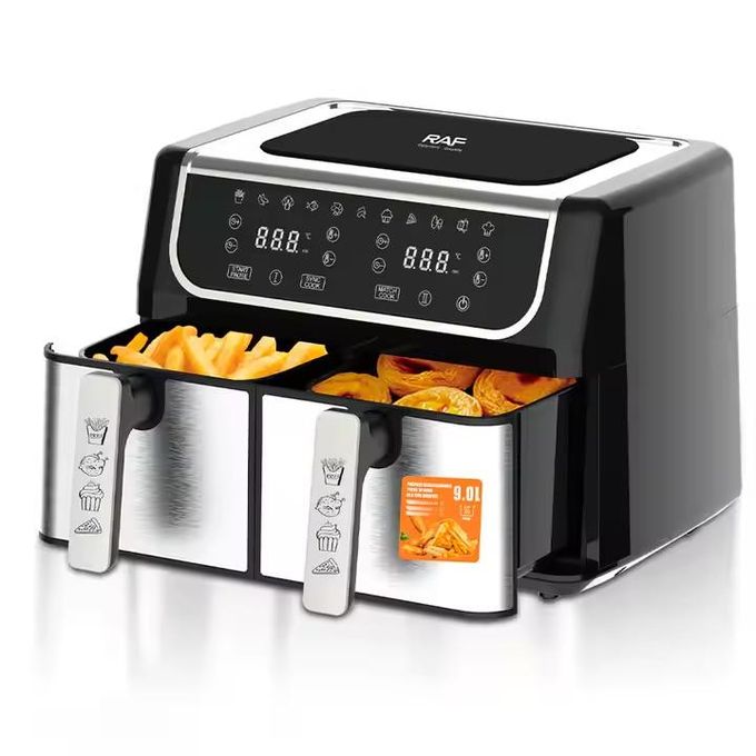 Friteuse à air électrique multi-cuiseur, Technologie avancée 10L deux compartiments Friteuse à air électrique multi-cuiseur, Technologie avancée 10L deux compartiments