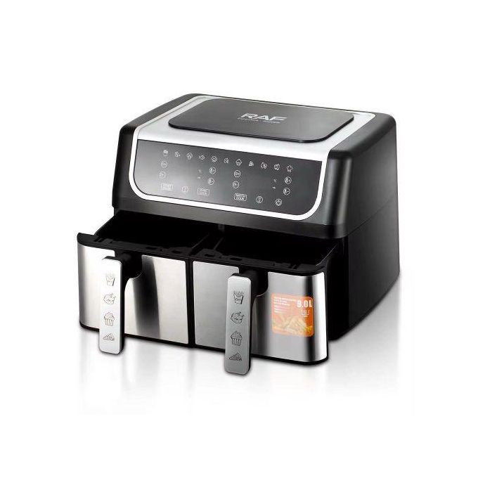 Friteuse à air électrique multi-cuiseur, Technologie avancée 10L deux compartiments Friteuse à air électrique multi-cuiseur, Technologie avancée 10L deux compartiments