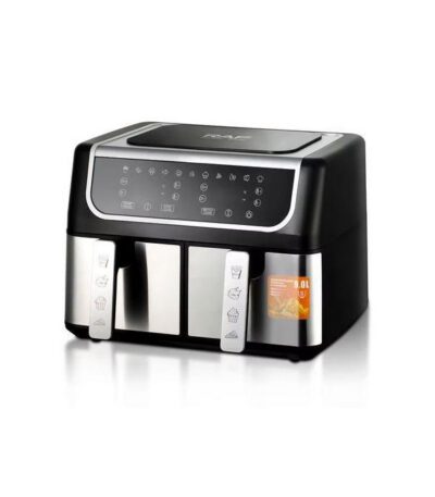 Friteuse Sans Huile Double, Air Fryer Tour, Capacité XXL de 10 Litres, 12 Programmes Préétablis, Fonction Minuterie