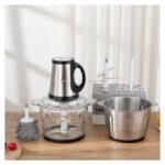 Hachoir 6 a 1 à Viande et Legumes Electrique Inox 3,5 Litres - 2 BOLES