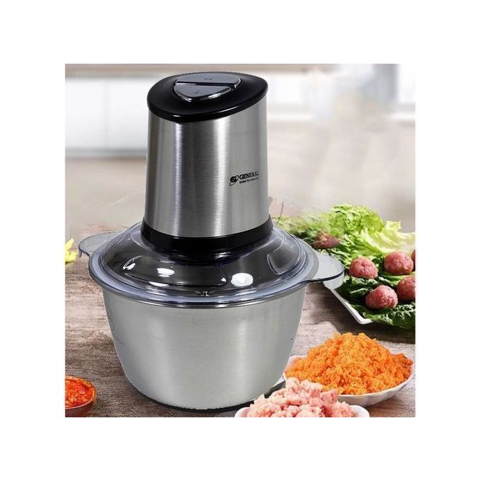 Hachoir à Viande Electrique - Inox - 2 Litres - Trancheuse à Tranches D'Oignons Hachoir à Viande Electrique - Inox - 2 Litres - Trancheuse à Tranches D'Oignons