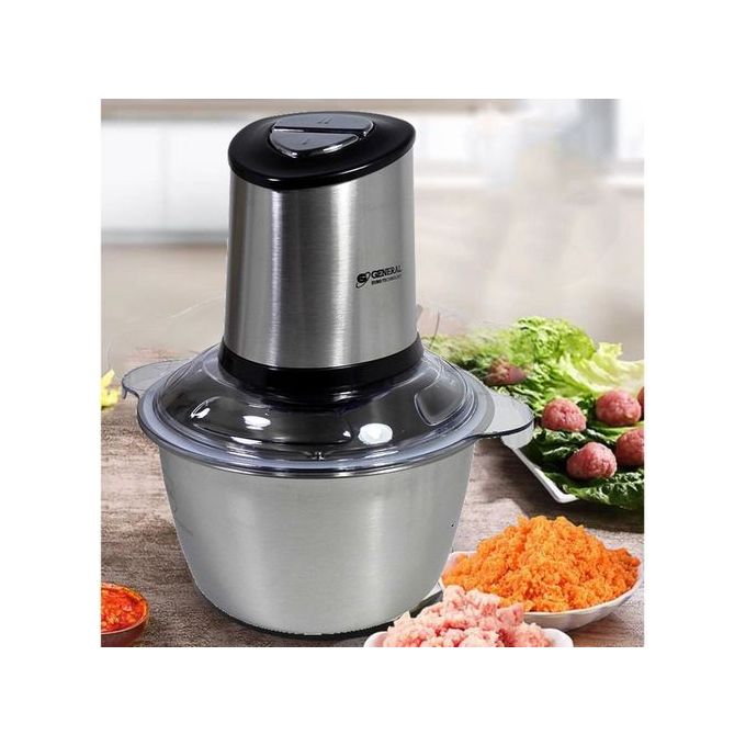 Hachoir à Viande Electrique - Inox - 3 Litres - Trancheuse à Tranches D'Oignons - Gris Hachoir à Viande Electrique - Inox - 3 Litres - Trancheuse à Tranches D'Oignons - Gris
