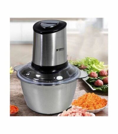 Hachoir à Viande Electrique - Inox -3 Litres - Trancheuse à Tranches D'Oignons