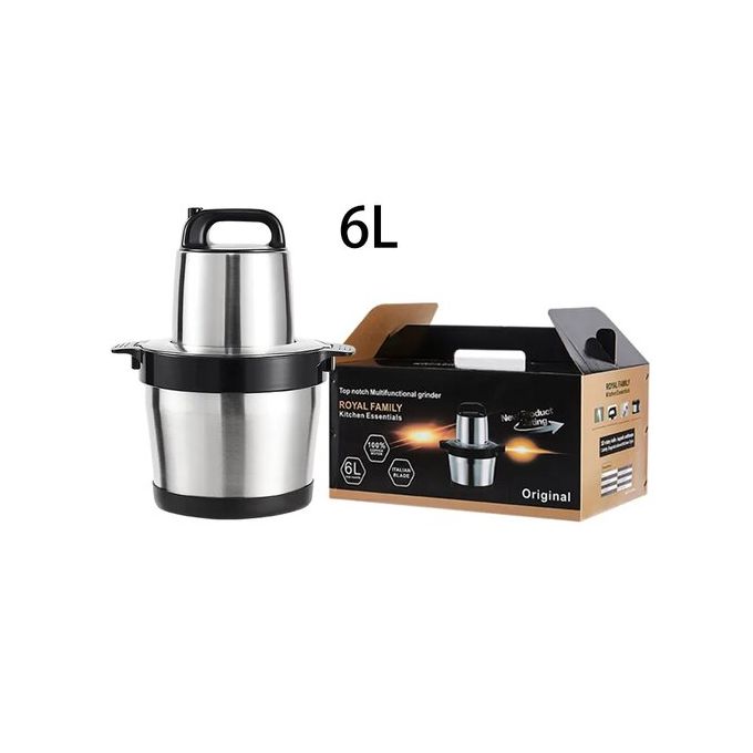 Hachoir à Viande Electrique - Inox - 6 Litres - Trancheuse Multifonctions Hachoir à Viande Electrique - Inox - 6 Litres - Trancheuse Multifonctions