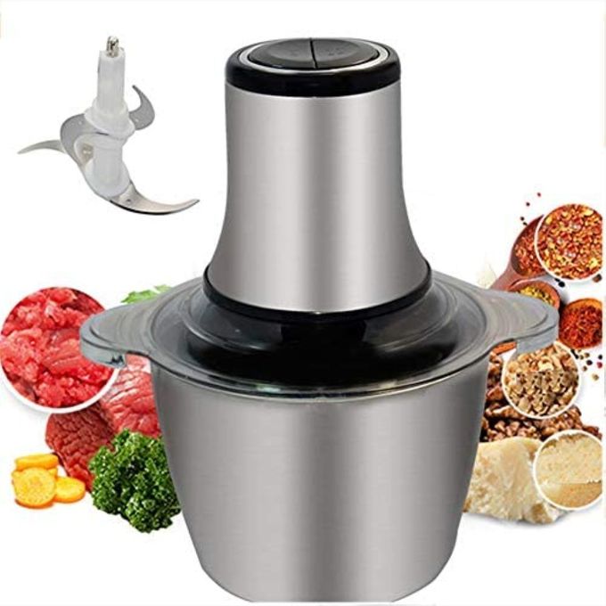 Hachoir à Viande et Legumes Electrique Inox 2 Litres - Trancheuse à Tranches D'Oignons Hachoir à Viande et Legumes Electrique Inox 2 Litres - Trancheuse à Tranches D'Oignons