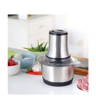 Hachoir à Viande et Legumes Electrique Inox 3 Litres - Trancheuse à Tranches D'Oignons
