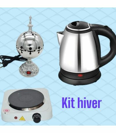 kit Hiver Plaque chauffante + bouilloire chauffe eau + encensoir Electrique -3pcs