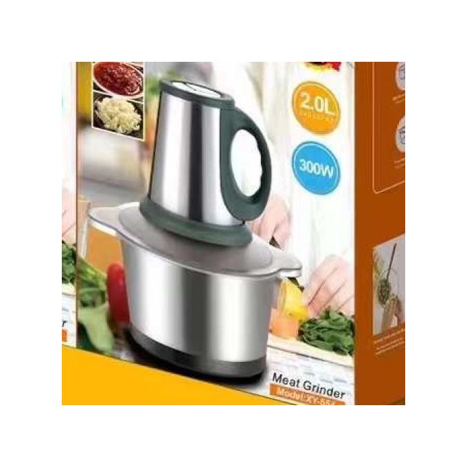 Kitchen Hachoir à Viande et Legumes Electrique Inox 2 Litres - puissance 300w Kitchen Hachoir à Viande et Legumes Electrique Inox 2 Litres - puissance 300w