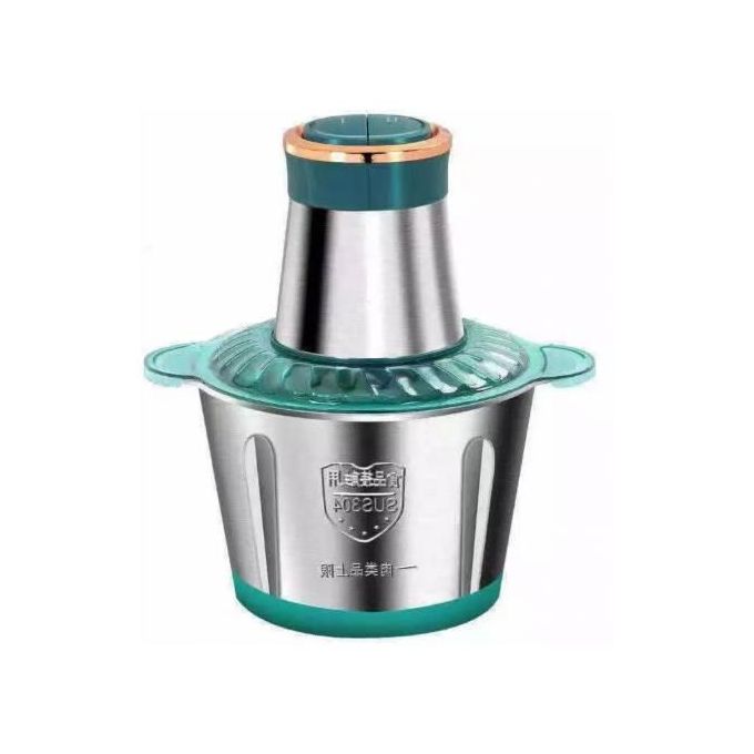 Kitchen Hachoir à Viande et Legumes Electrique Inox 2 Litres - Trancheuse à Tranches D'Oignons