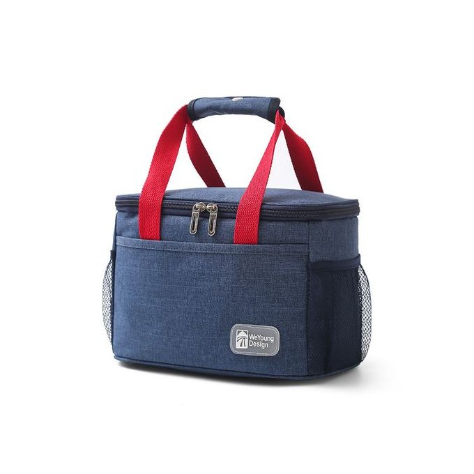 Large Portable Aluminum Foil Insulated Lunch Box - Navy Blue Large Portable Aluminum Foil Insulated Lunch Box - Navy Blue