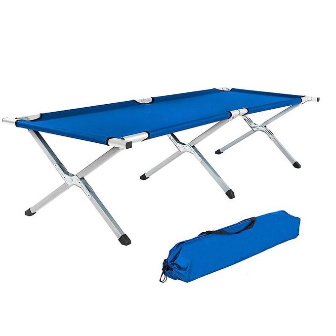 Lit Camping Pliable Bleu. Lit Camping Pliable Bleu.