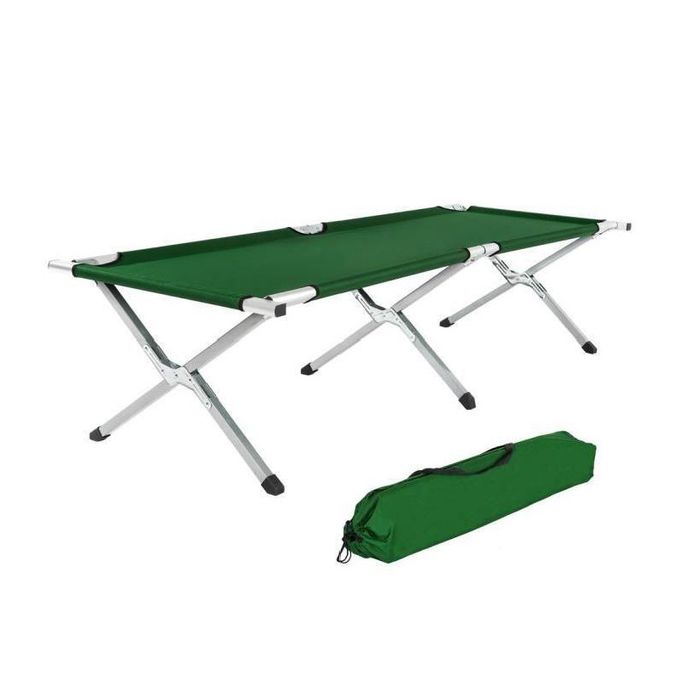 Lit Camping Pliable Verte. Lit Camping Pliable Verte.