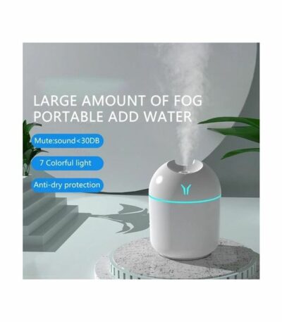 Mini humidificateur d'air ultrasons portable diffuseur d'huile essentielle USB pour voiture à la maison avec diffuseur de lampe de nuit LED
