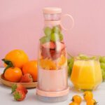 Mini mélangeur de jus frais électrique portable, machine à jus avec port USB ROSE