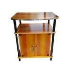 Mini Table TV - Coffret 2 Battants - Marron