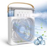 Mini Ventilateur / climatiseur portable - Humidificateur de bureau Purificateur 3 vitesses