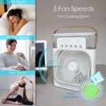 Mini Ventilateur / climatiseur portable - Humidificateur de bureau Purificateur 3 vitesses