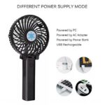 Mini ventilateur portatif rechargeables par usb - Noir