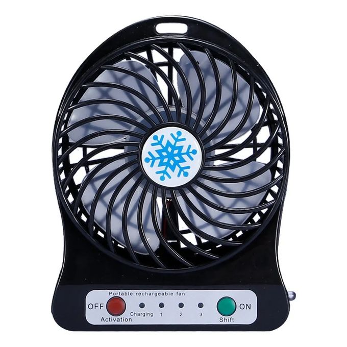 Mini Ventilateur Rechargeable USB avec câble et batterie-noir Mini Ventilateur Rechargeable USB avec câble et batterie-noir