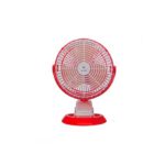 Mini Ventilateur Silencieux / Rechargeable - Ondulation 8 pouces - Rouge/Blanc