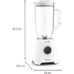 Mixeur Blender XXL 2.8 Litres - LM458127 - 600 W - Blanc + 2 AccessoireS