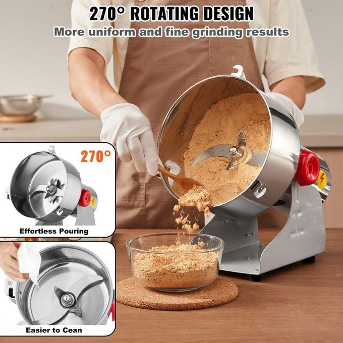 Moulin à grains électrique 3kg, 3200 W/32 000 tr/min en acier inoxydable à grande vitesse Moulin à grains électrique 3kg, 3200 W/32 000 tr/min en acier inoxydable à grande vitesse