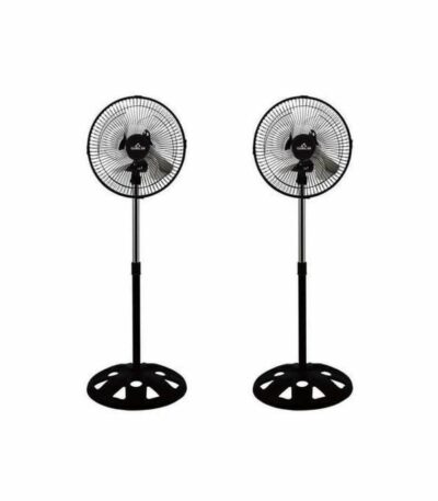 Pack de 2 Ventilateur Sur Pied 10pouces hauteur 90cm - Noir