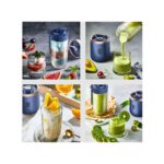 Portable Citrus Juicer 6 Blades Ice CrushCup-blue