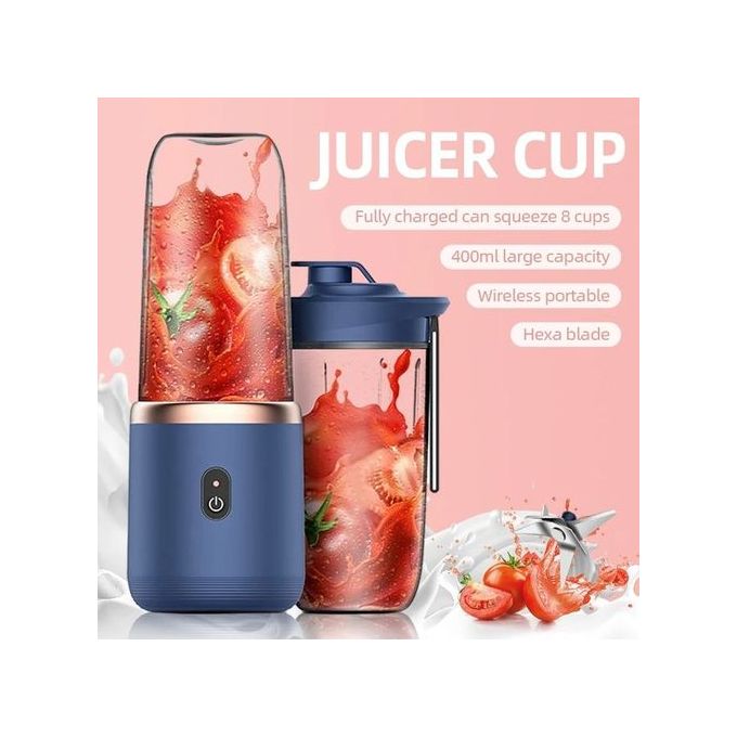 Portable Citrus Juicer 6 Blades Ice CrushCup-blue Portable Citrus Juicer 6 Blades Ice CrushCup-blue