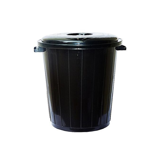 Poubelle de Maison - Plastique - 50 Litres - Noir Poubelle de Maison - Plastique - 50 Litres - Noir