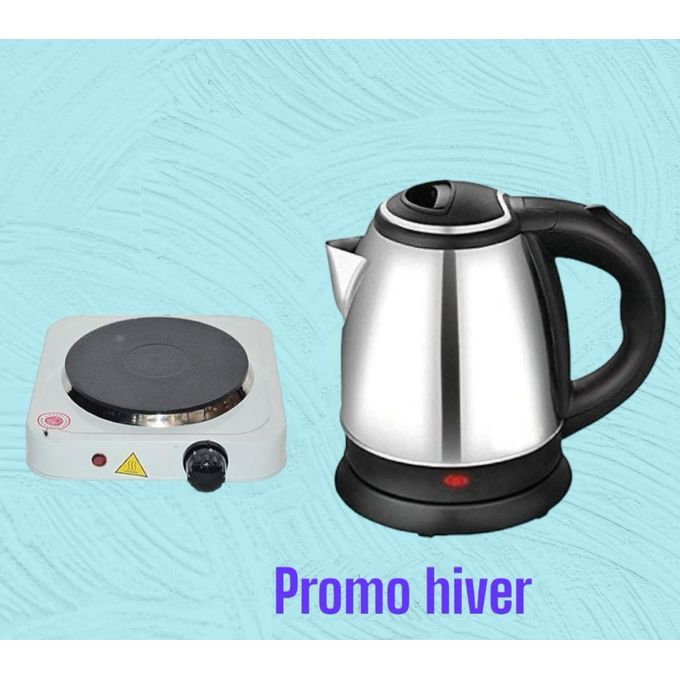Promo Hiver Plaque chauffante et chauffe eau bouilloire Electrique -2pcs Promo Hiver Plaque chauffante et chauffe eau bouilloire Electrique -2pcs