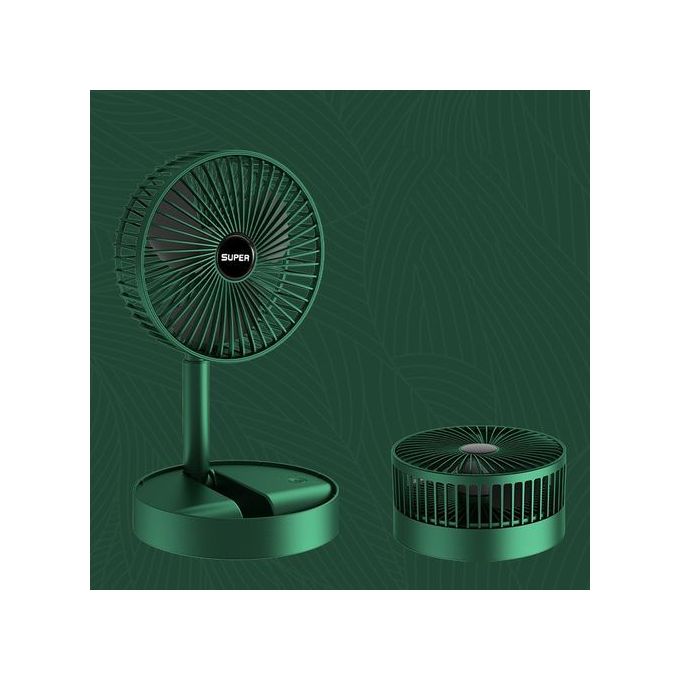 Rechargeable Folding Fan Floor Standing Fan - Green Rechargeable Folding Fan Floor Standing Fan - Green
