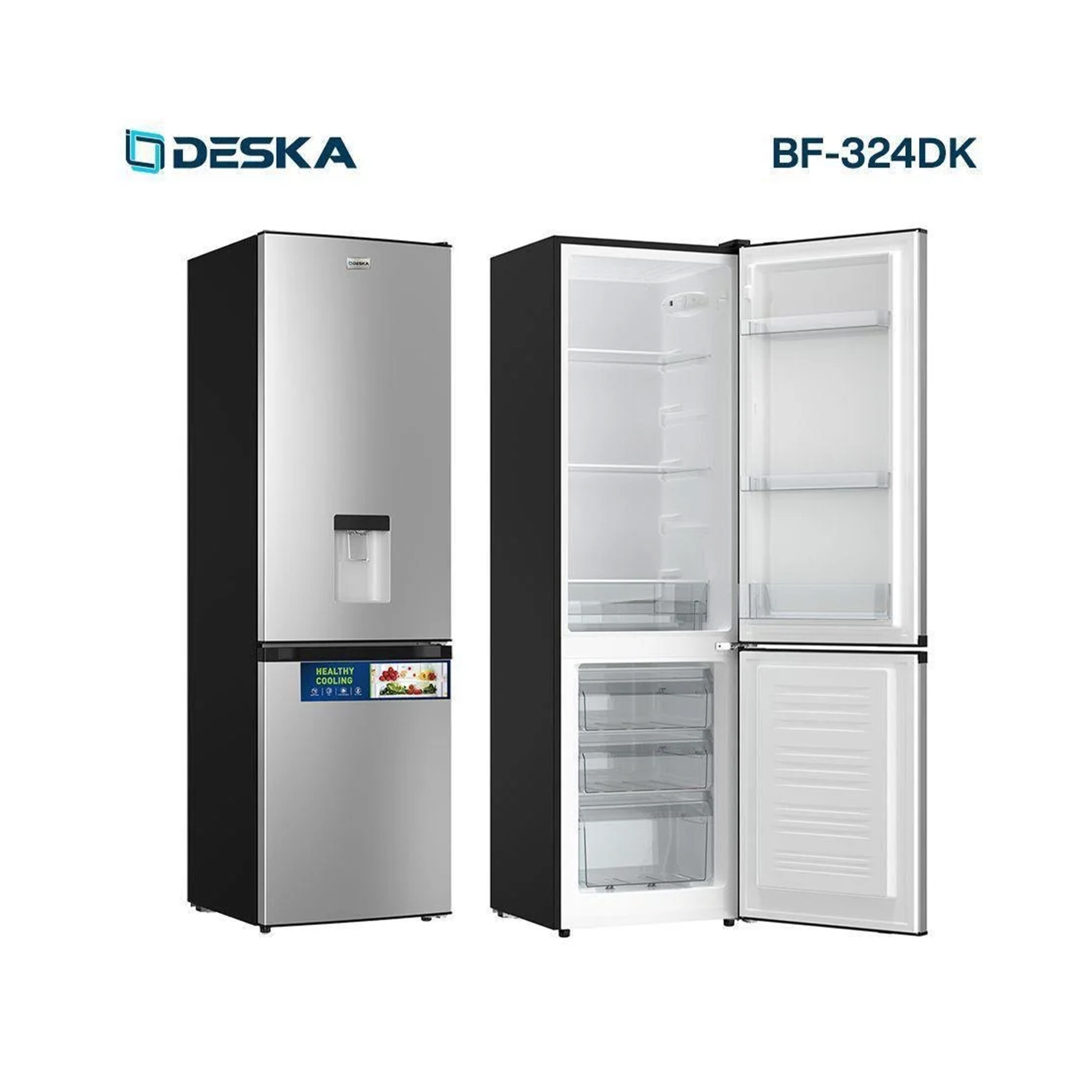 REFRIGERATEUR DESKA COMBINE 3TIROIRS GM+FONTAINE GRIS R BF324DK REFRIGERATEUR DESKA COMBINE 3TIROIRS GM+FONTAINE GRIS R BF324DK