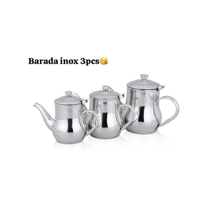 Set 3 théières - barada - acier inoxydable Set 3 théières - barada - acier inoxydable